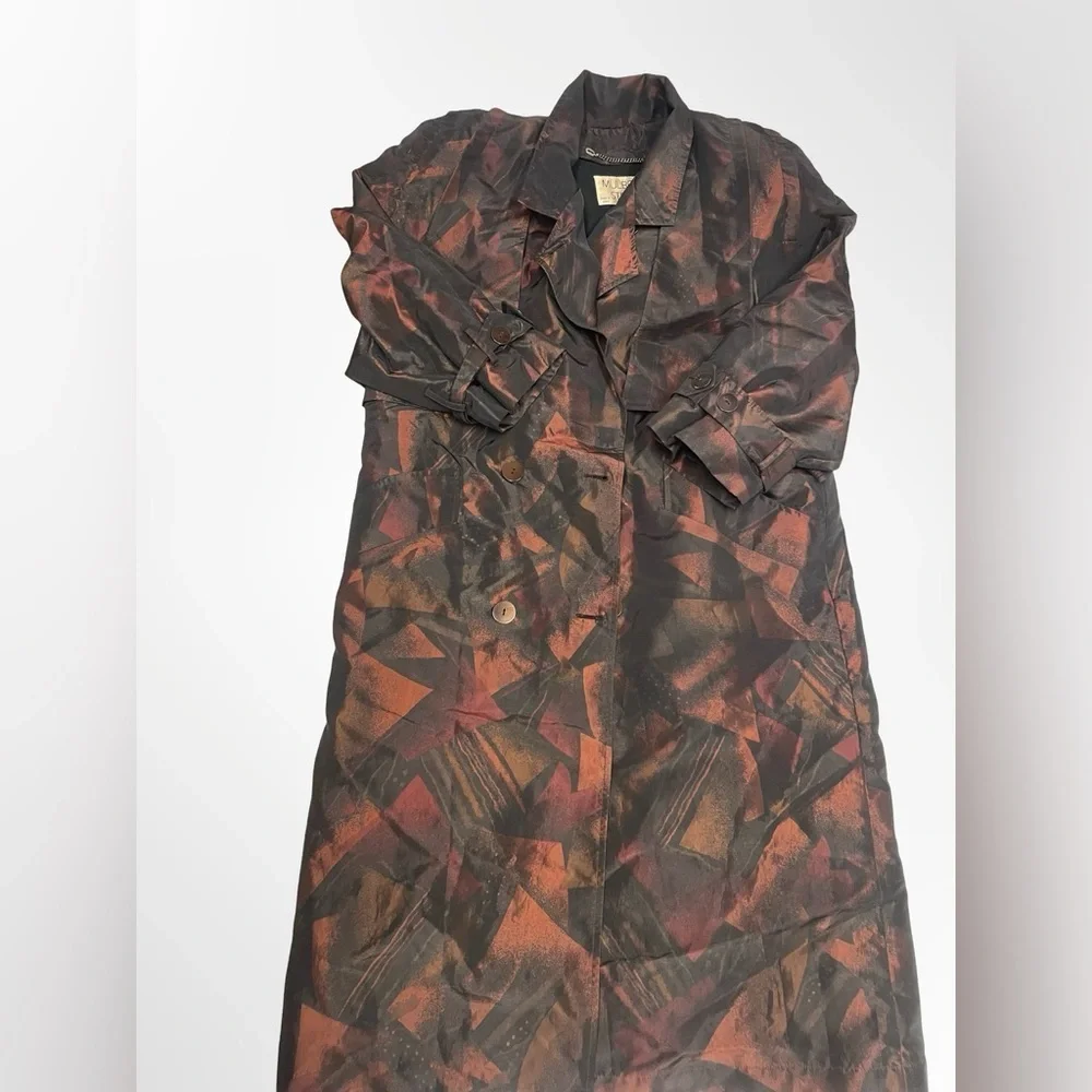 Vintage 1980’s‎ mulberry street trench coat size 10 multi colored